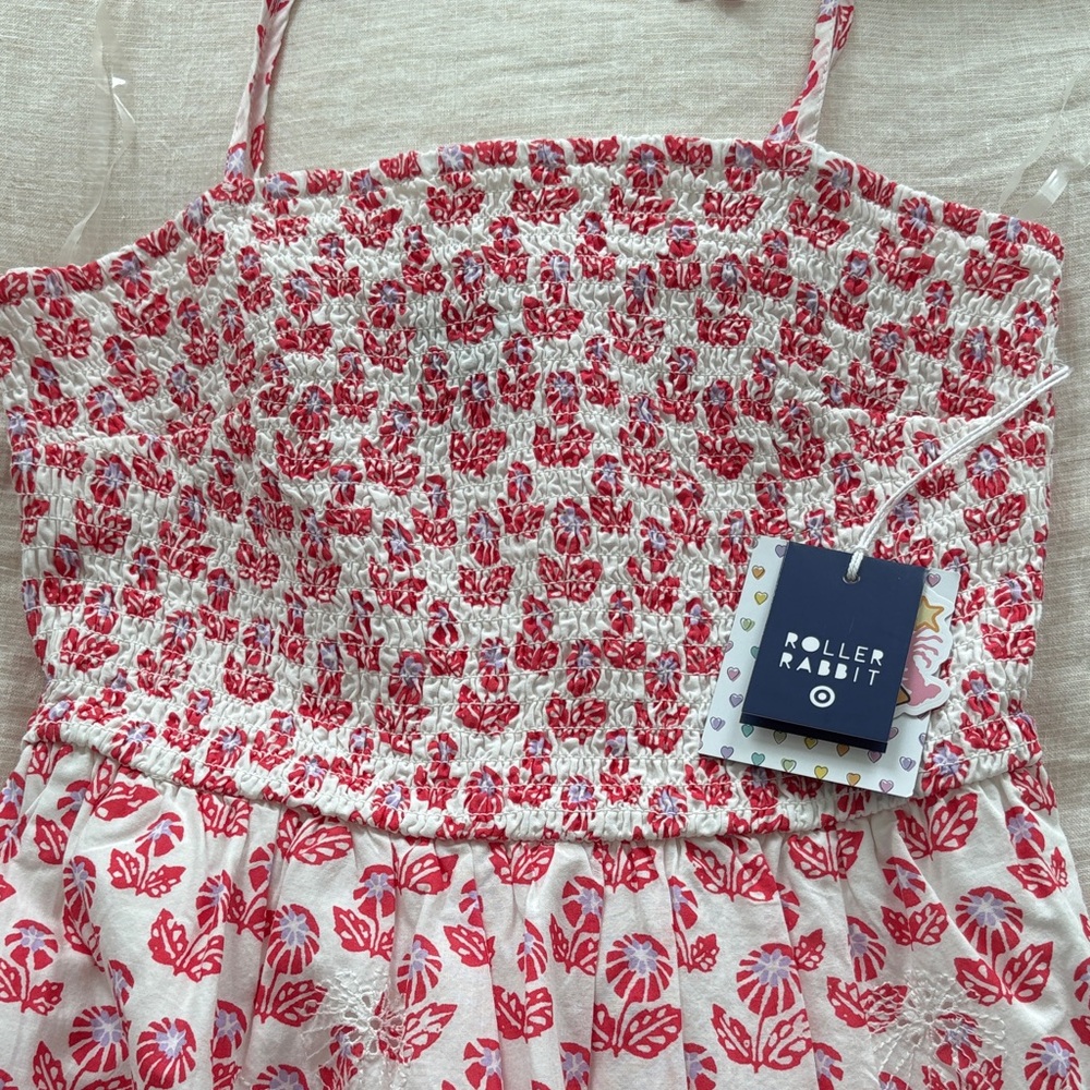 Target x Roller Rabbit Pink Floral Midi Dress - Picture 4 of 4